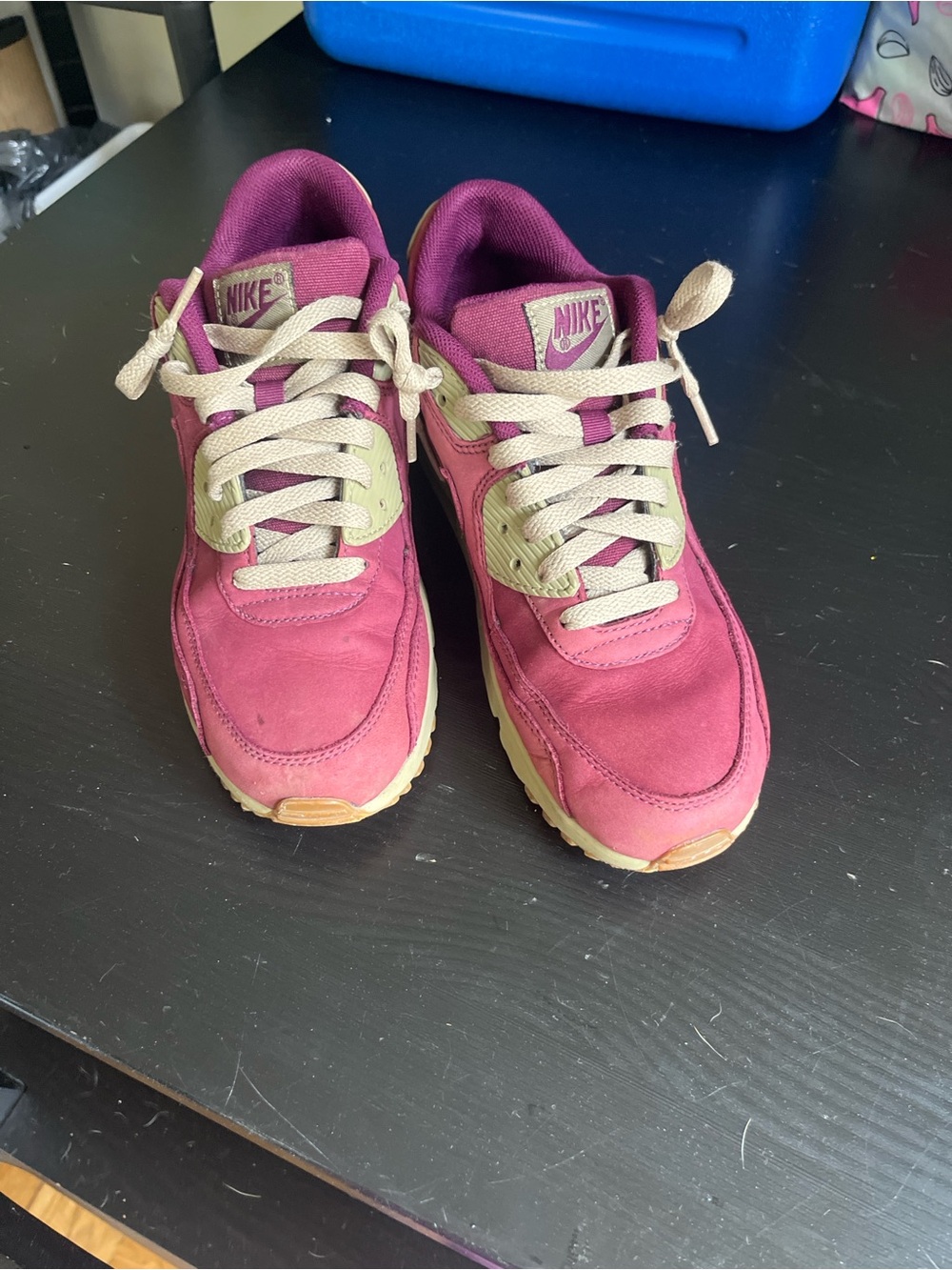 Nike Air Max suede burgundy Sneakers